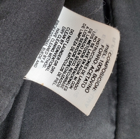 Vtg Ben Kalton Leather Suede Vest Ws L Black Brown Snap Up Western Cowgirl Biker - Picture 10 of 14